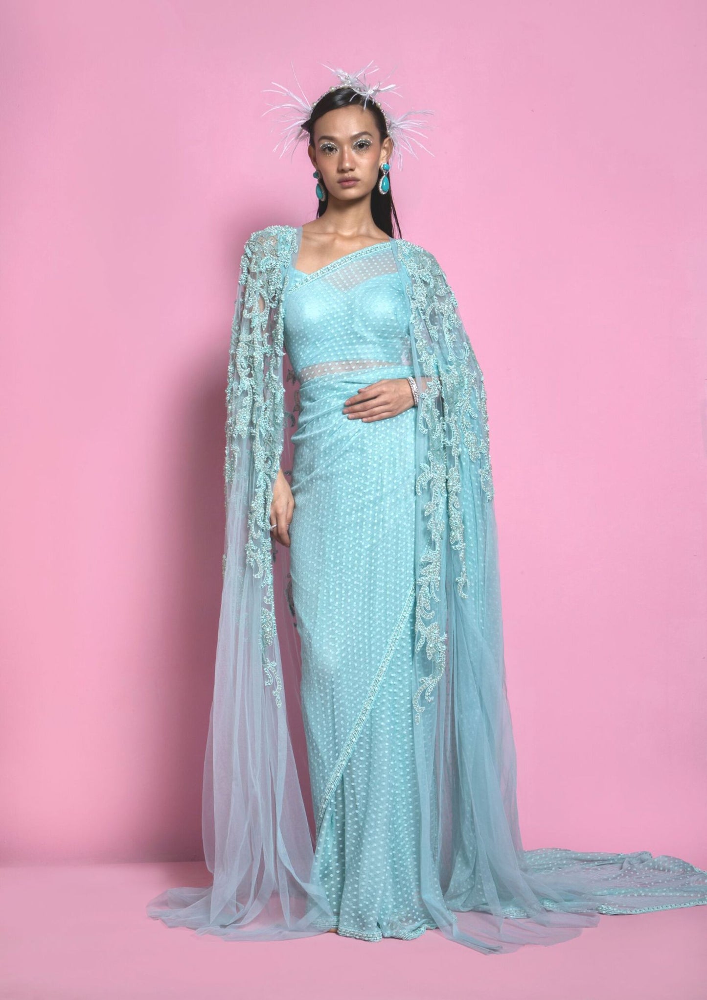 Atlantis Cape Saree