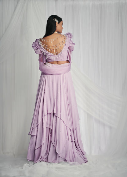 Amethyst Embroidered Lehenga Set