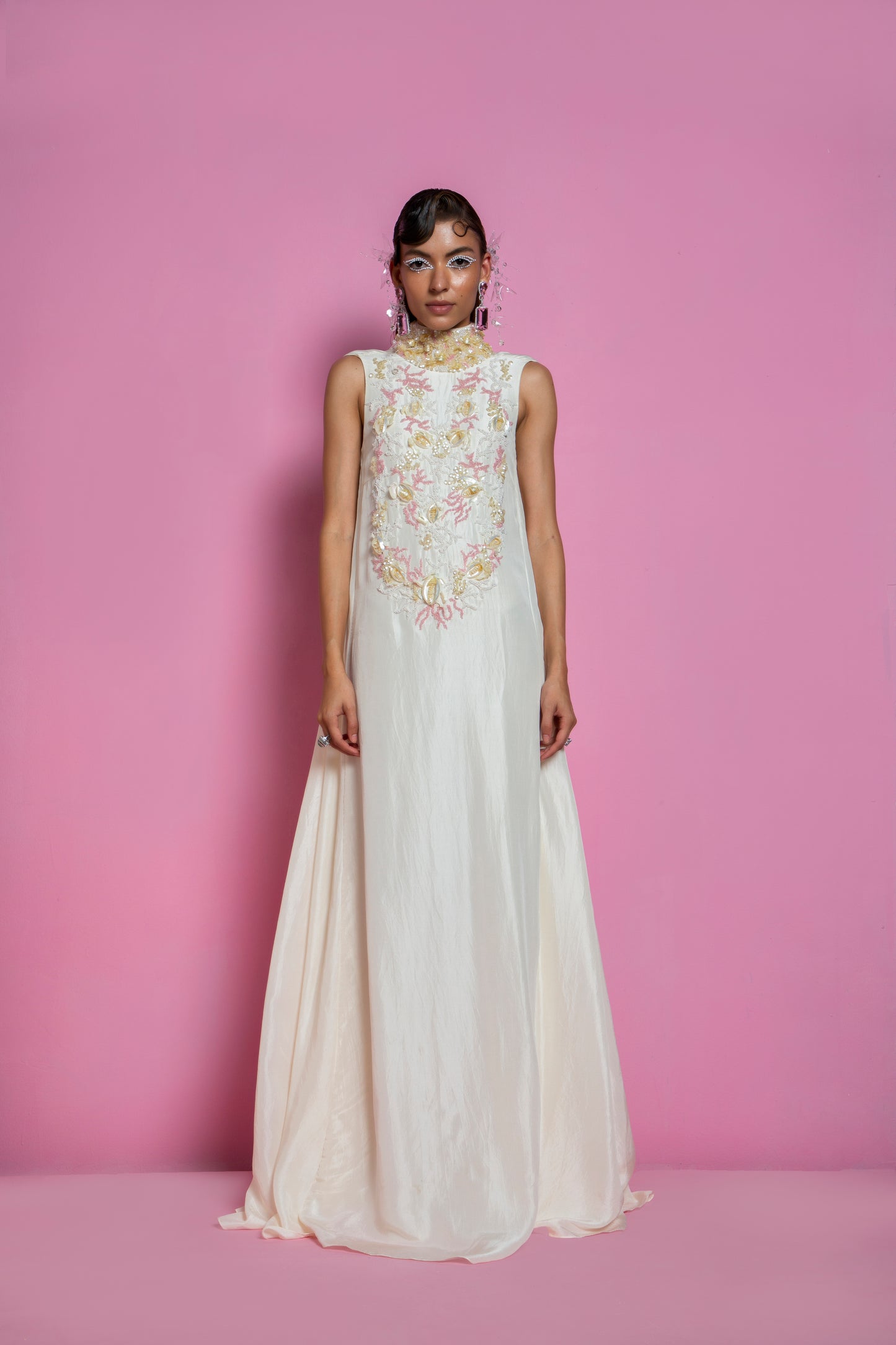 Ivory Embroidered Maxi Dress